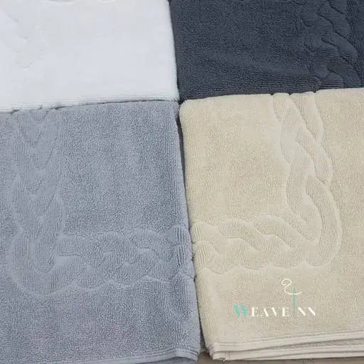 Bathmats in placed in 4 different quadrants